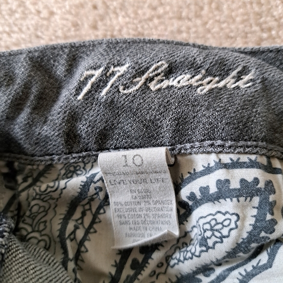 American Eagle Jeans 77 Straight Womens Denim Size 10 Grey - Picture 13 of 14